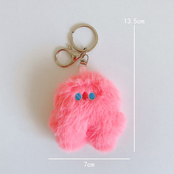 Wholesale plush stupid keychain cute girl heart bag pendant JDC-KC-YLan001