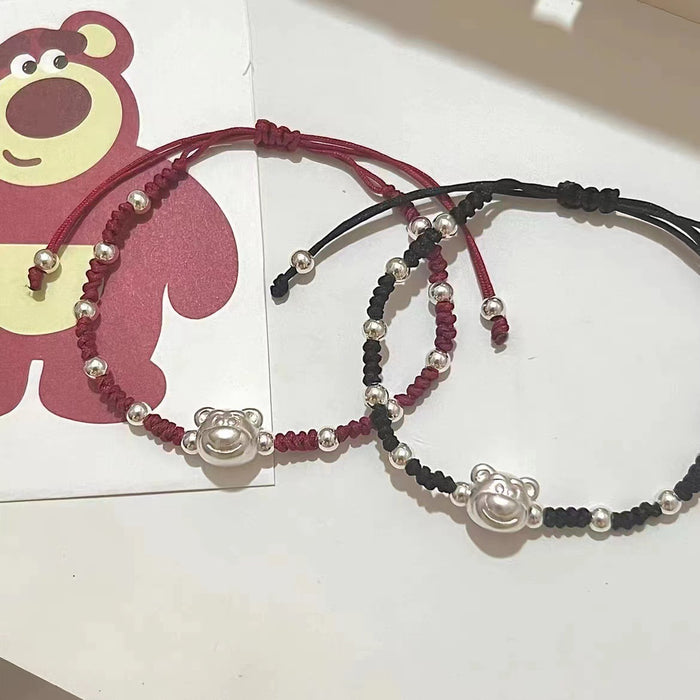 Wholesale Bracelet Cord Hand Knitted Cute Bear JDC-BT-MeiY005