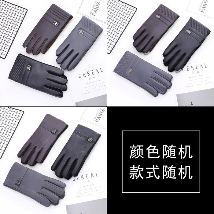 Wholesale Gloves Artificial Leather Windproof Wear-resistant Outdoor Touch Screen MOQ≥3 JDC-GS-RuiY005