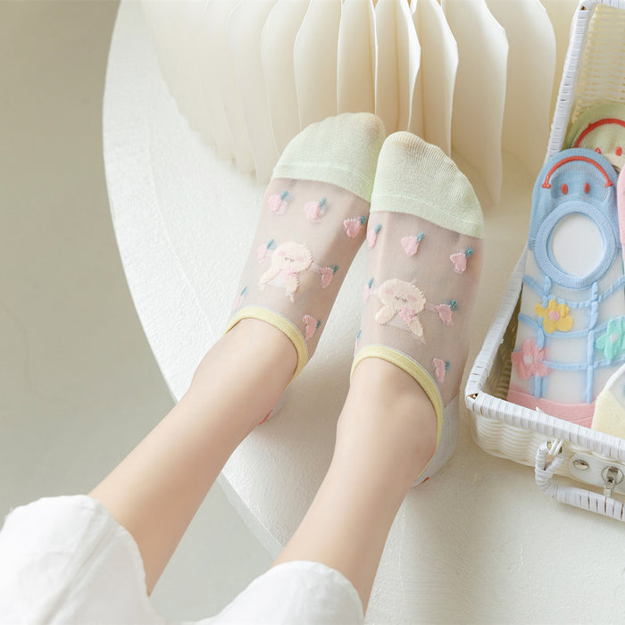 Calcetines al por mayor calcetines de botes para mujeres medias de tarjetas transpirables primavera y verano
