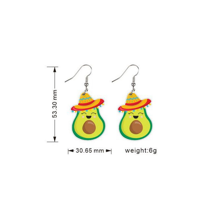 Wholesale Earrings Acrylic Rainbow Color Personality JDC-ES-Xuep055