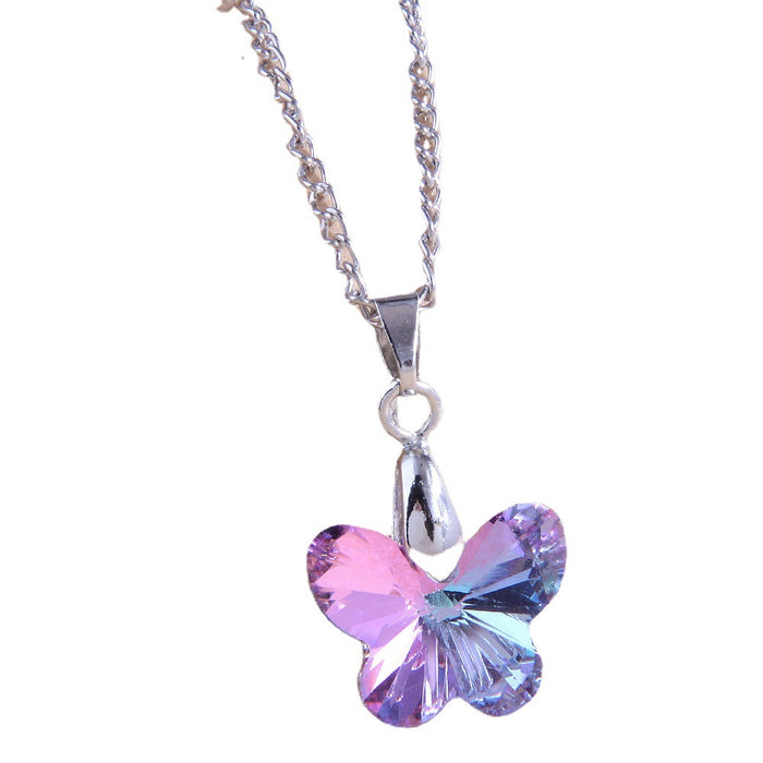 Moda al por mayor Simple Ocean Heart Crystal Personalidad Collar JDC-Ne-Wy003