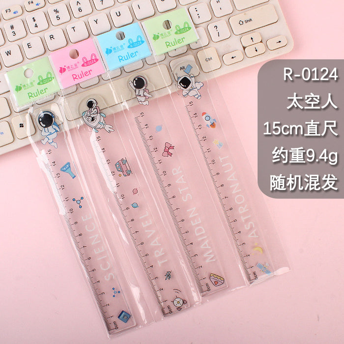 Wholesale Ruler Plastic 15cm Transparent Cute Starry Sky MOQ≥2 JDC-RR-LGT003