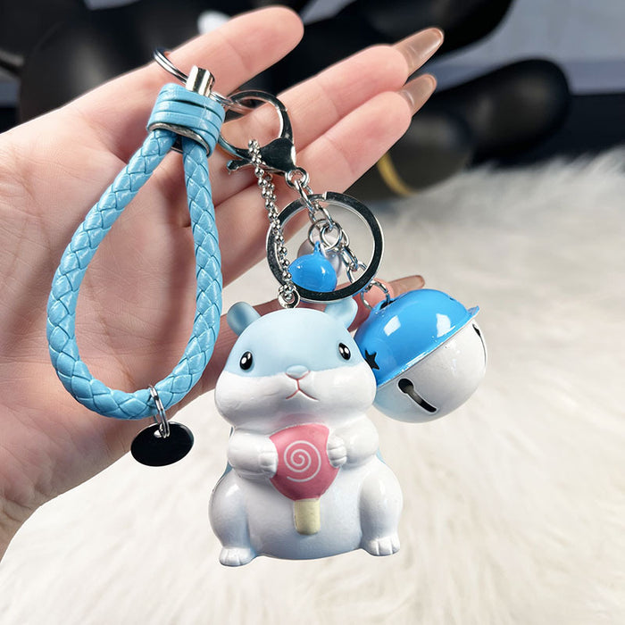 Wholesale Keychains Epoxy Alloy Hamster Doll MOQ≥2 JDC-KC-SH069