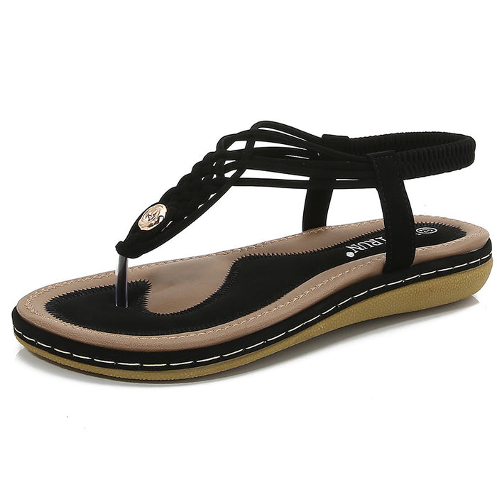 Wholesale summer boho sandals for women cross border braided plus size JDC-SD-LinDa001