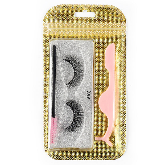 Wholesale combination 3d false eyelashes natural thick pair MOQ≥3 JDC-EY-LanJL002
