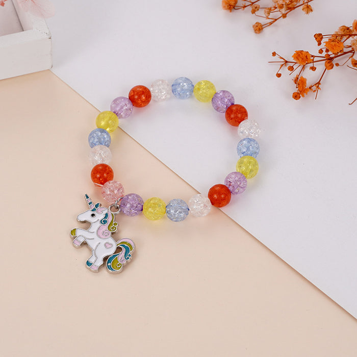 Wholesale Bracelet Alloy Resin Beads Children's Color Cartoon Pony MOQ≥2 JDC-BT-YongY018