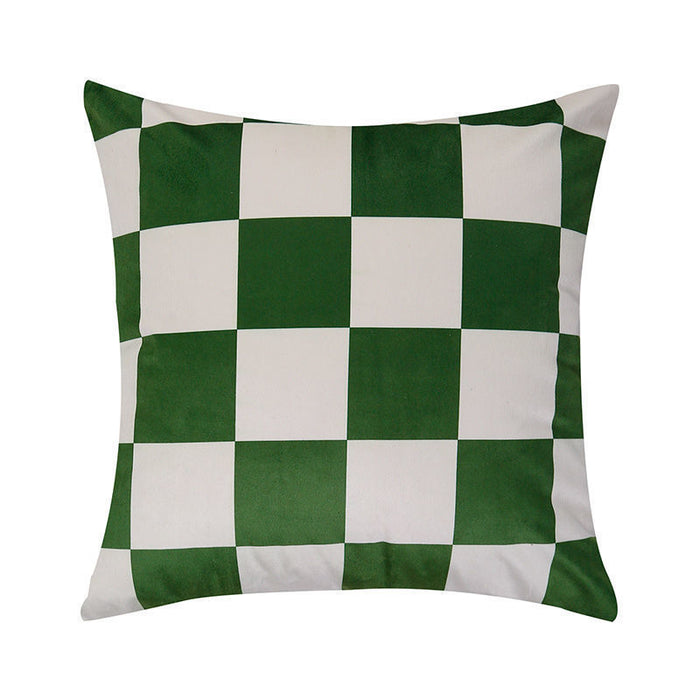 Wholesale Pillowcase Velvet Checkerboard Checkerboard JDC-PW-Feifei002