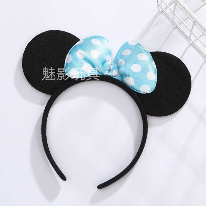 Wholesale 12PCS Wave Dot Bow Fabric Hair Hoops JDC-HD-MeiY002