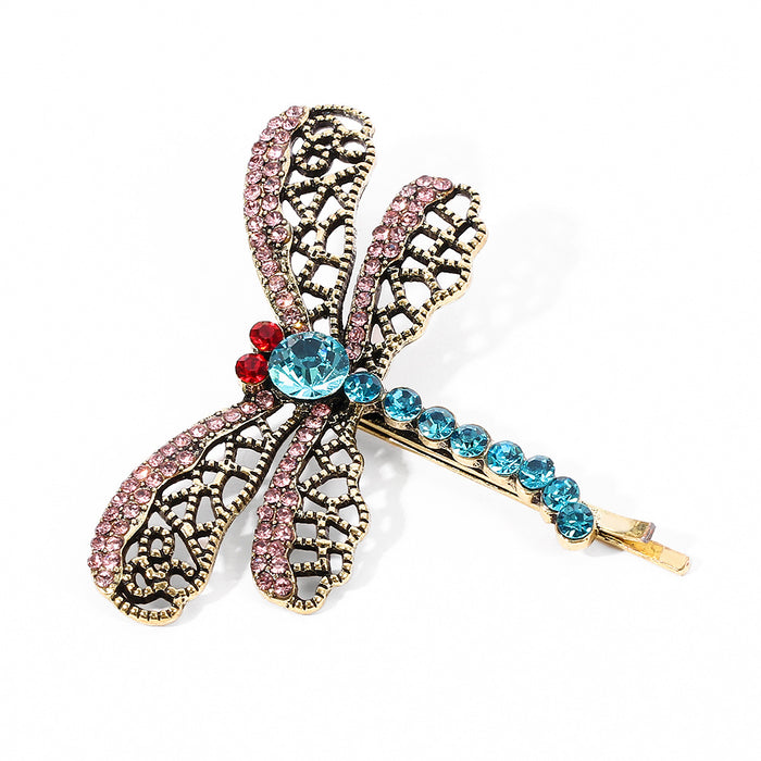 Wholesale Brooches Alloy Colored Rhinestones Vintage Dragonfly JDC-HC-YunM001