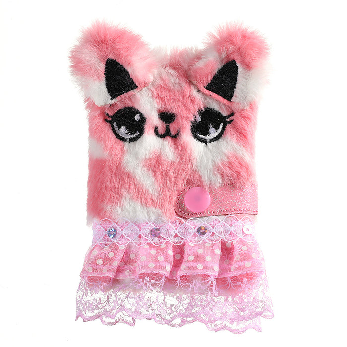 Wholesale keychain cartoon plush cute cat pink pendant MOQ≥2 JDC-KC-SMS005
