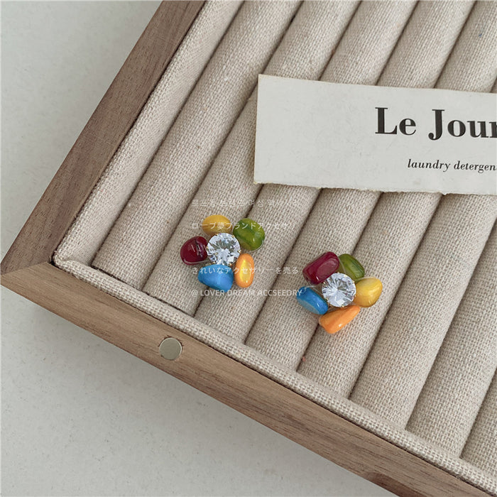 Conjunto de joyas de perlas de imitación de color destacado de color al por mayor JDC-ES-LFM012