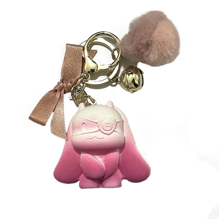 Wholesale hair ball ornament plush keychain pendant cute cartoon MOQ≥2 JDC-KC-CHeng002