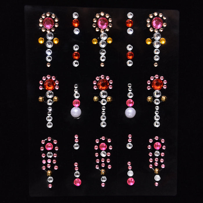 Wholesale Acrylic Stage Performance Face Stickers Drill Eye Crystal Stickers JDC-EY-YChi001