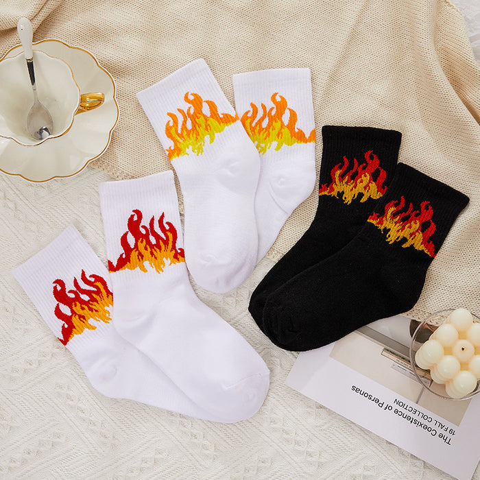 Wholesale Socks Cotton Breathable Flame Socks JDC-SK-DRan007