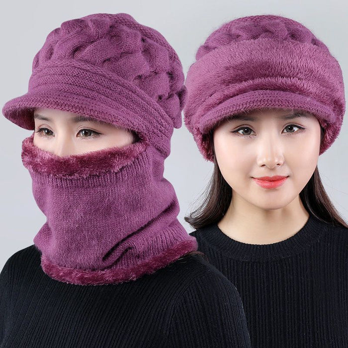 Wholesale Hat Wool Winter Fleece One-piece Knitted Hat JDC-FH-BXY001