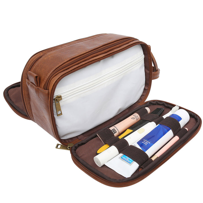 Wholesale Storage Bag PU Leather Men's Toiletry Bag Travel Storage Makeup JDC-SB-HDW001