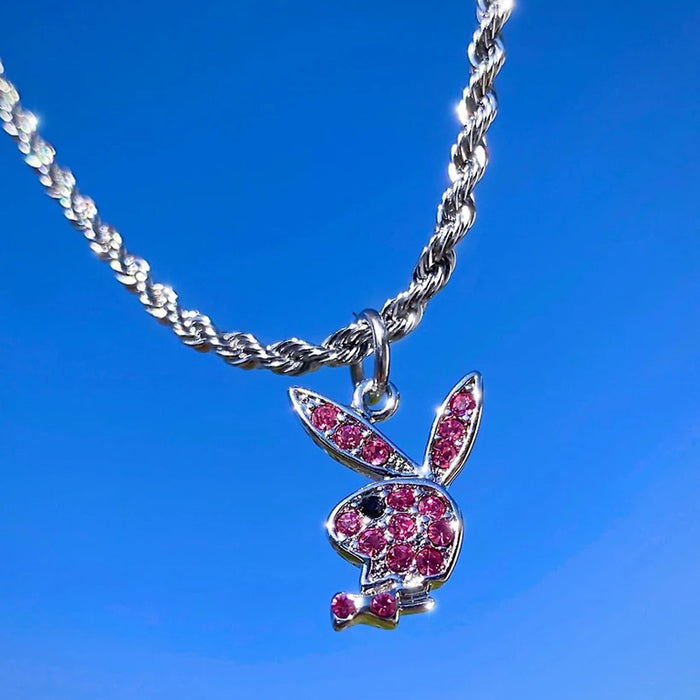 Jewelry WholesaleWholesale cartoon rabbit diamond necklace JDC-NE-by005 necklaces 宝钰 %variant_option1% %variant_option2% %variant_option3%  Factory Price JoyasDeChina Joyas De China