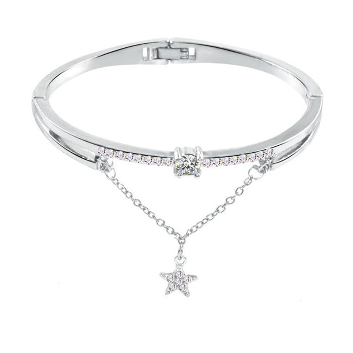 Wholesale Yunjin Five-pointed Star Diamond Fashion Crystal Bracelet JDC-BT-YunJ002