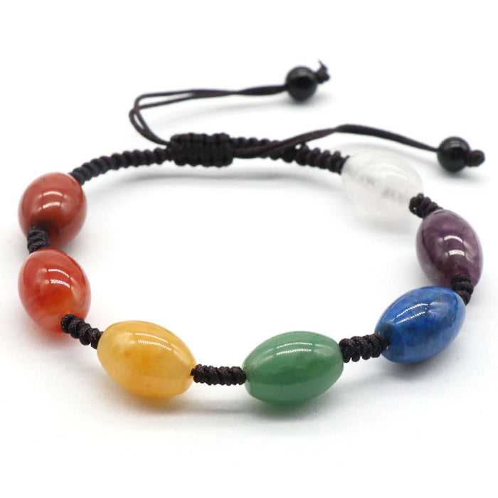 Wholesale Colored Natural Crystal Braided Bracelet JDC-BT-KeS001