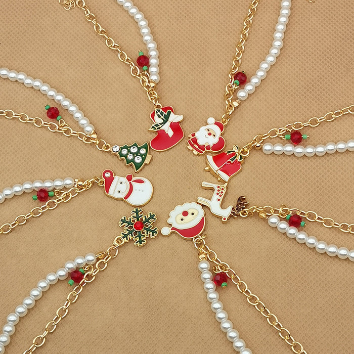 Wholesale Bracelet Alloy Christmas Tree Elk Bracelet MOQ≥2 JDC-BT-HaoL027