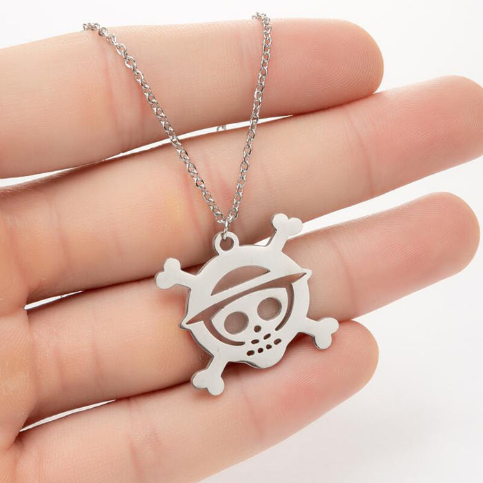 Wholesale Necklace Alloy Pirate Skull Pendant JDC-NE-SS009