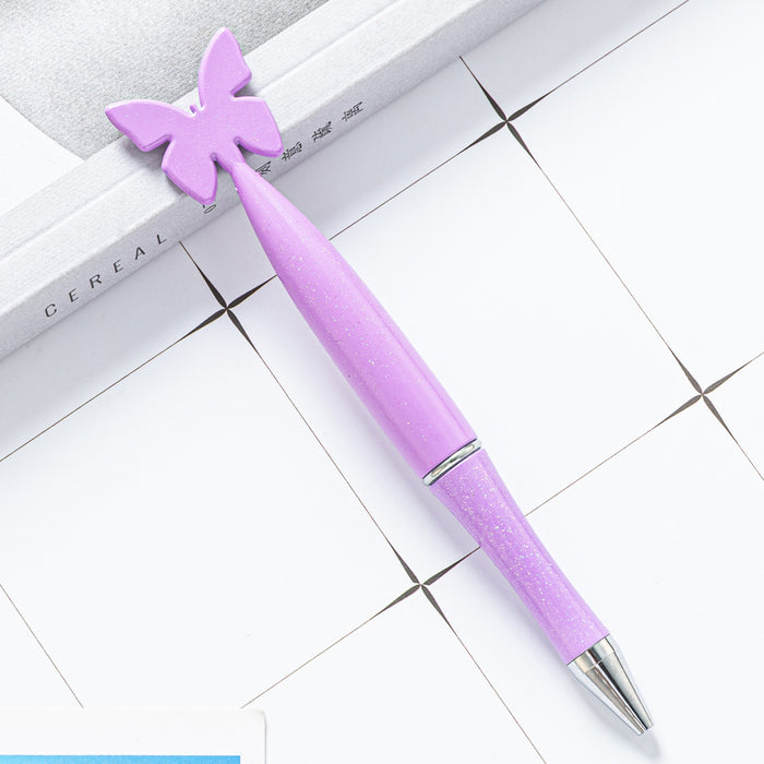 Wholesale Ballpoint Pen Plastic Butterfly Shaped Twist Pen MOQ≥2 JDC-BP-Huah091