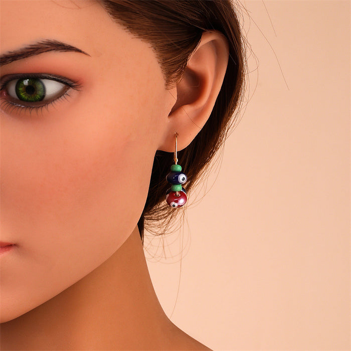 Wholesale Alloy Earrings Boho Style Medium Length Eyes JDC-ES-GuTe049