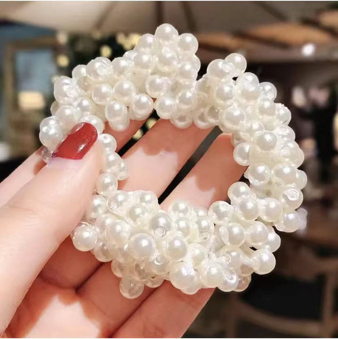 Wholesale crystal head rope tied hair rubber band does not hurt hair MOQ≥2 JDC-HS-LXi003