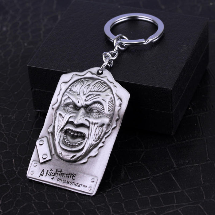 Wholesale Keychains For Backpacks Christmas series frightening ghost street mask key pendant JDC-KC-AWen019