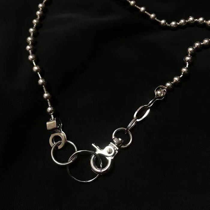 Wholesale Necklace Alloy Splice Buckle Hip Hop Clavicle Chain JDC-NE-XiaEr002