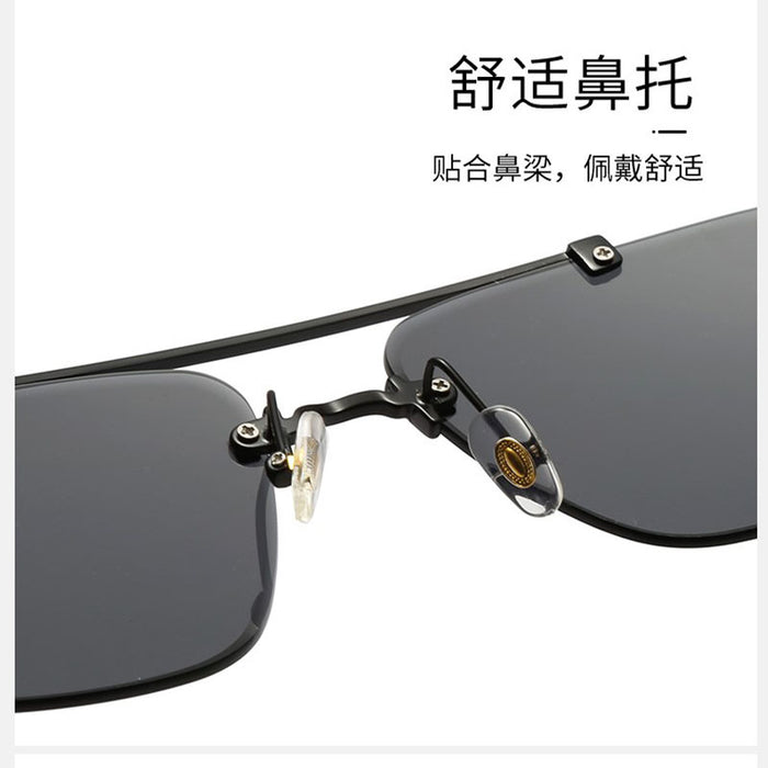 Wholesale Frameless Pilot Driving Sunglasses Xiaomi Nail Gradient MOQ≥2 JDC-SG-BoL006