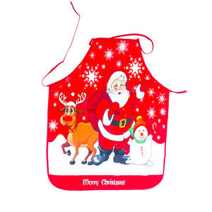 Wholesale Decorative Christmas Decoration Fabric Print Snowman Christmas Apron MOQ≥2 JDC-DCN-Cunj004