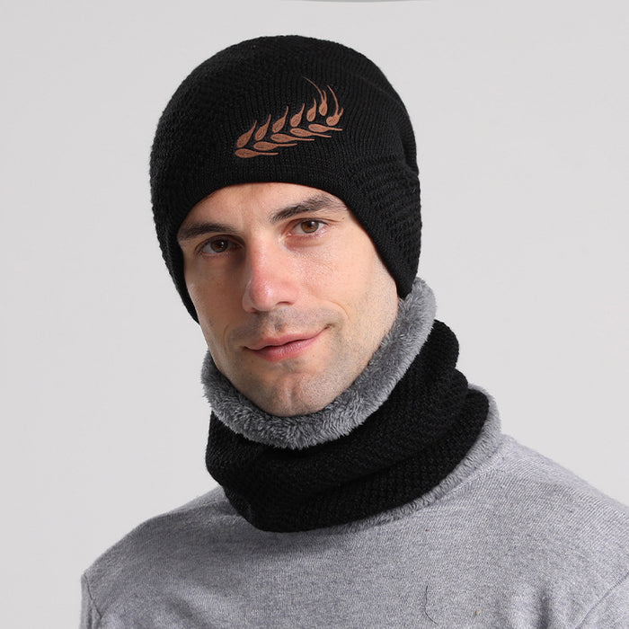 Wholesale Hat Acrylic Wheat Ear Warm Knit Scarf Suit MOQ≥2 JDC-FH-TZ002