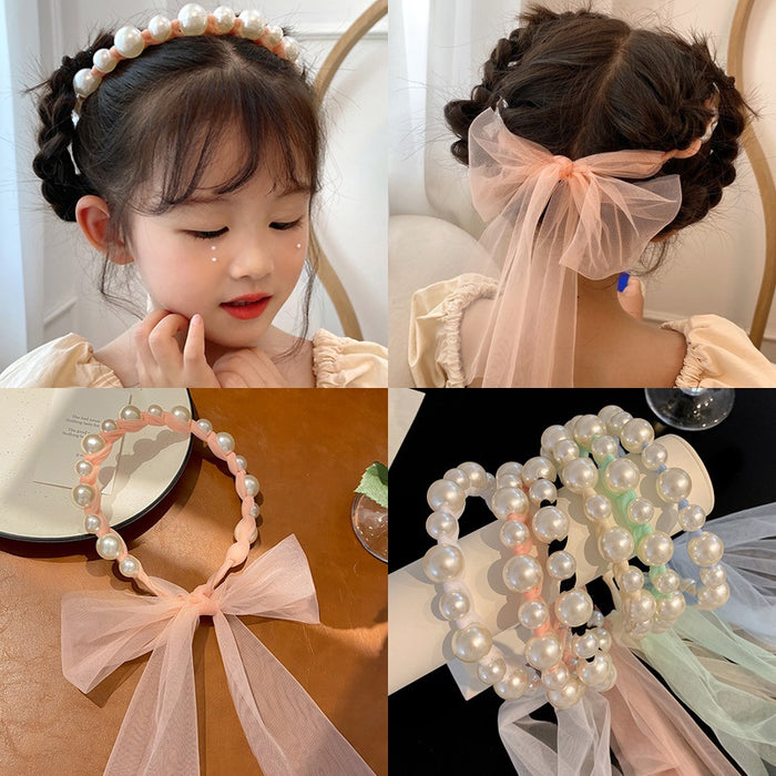 Wholesale headband pearl non-slip girl MOQ≥2 JDC-HD-MingGe001