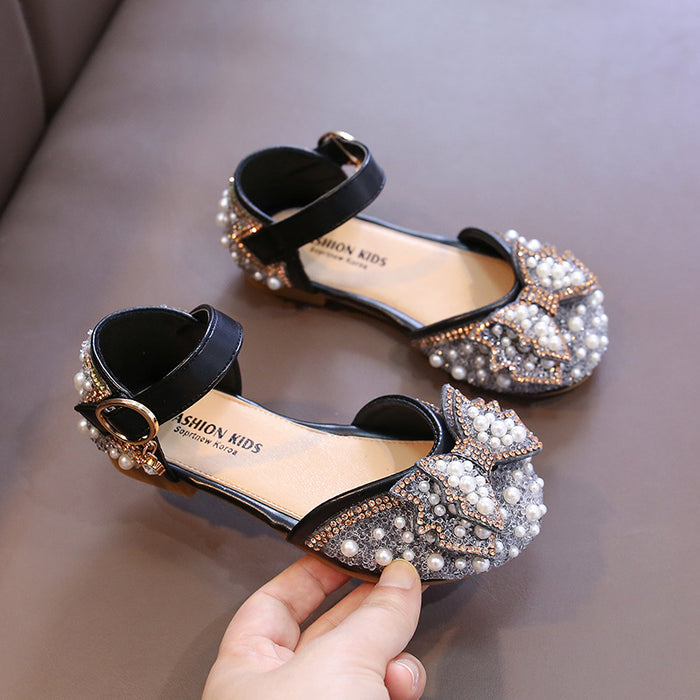 Wholesale girls rhinestone leather shoes spring and summer crystal shoes JDC-SD-XHXL002