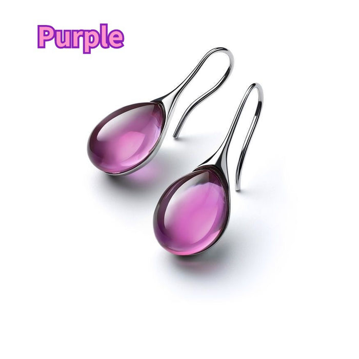 Wholesale purple Zircon Earrings JDC-ES-ery008