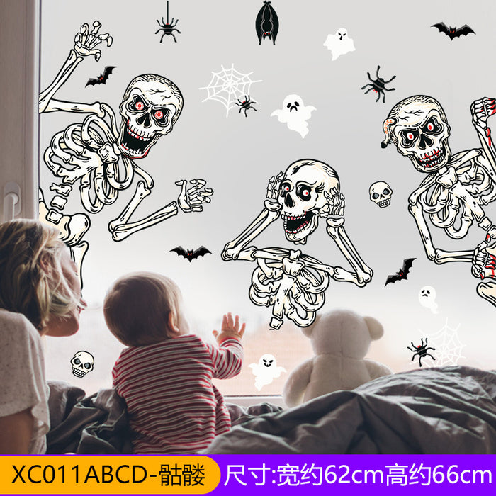 Wholesale stickers electrostatic film shopping mall window horror halloween MOQ≥2 JDC-ST-BOC002