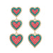 Jewelry WholesaleWholesale Fancy Color Diamond Love Multi-Layer Earrings JDC-ES-JL949 Earrings 氿乐 %variant_option1% %variant_option2% %variant_option3%  Factory Price JoyasDeChina Joyas De China