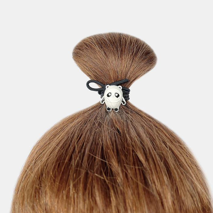 Wholesale panda rubber band girls high ponytail elastic hair rope children's hair accessories JDC-HS-MiY004