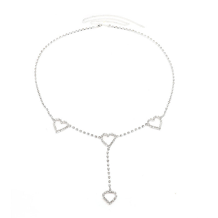 Wholesale Waist Chain Rhinestone Heart MOQ≥2 JDC-WC-TianZ001