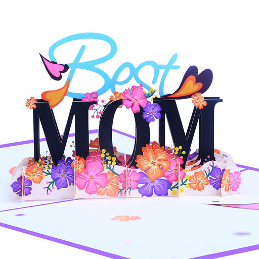 Jewelry WholesaleWholesale Mother's Day Best MOM Color Printing Popup Greeting Cards MOQ≥10 JDC-GC-XinD002 Greeting Card 心朵 %variant_option1% %variant_option2% %variant_option3%  Factory Price JoyasDeChina Joyas De China
