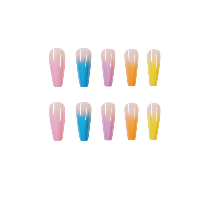 Patch de uñas al por mayor terminado Rainbow Series 24pcs/Box JDC-NS-LFAN034