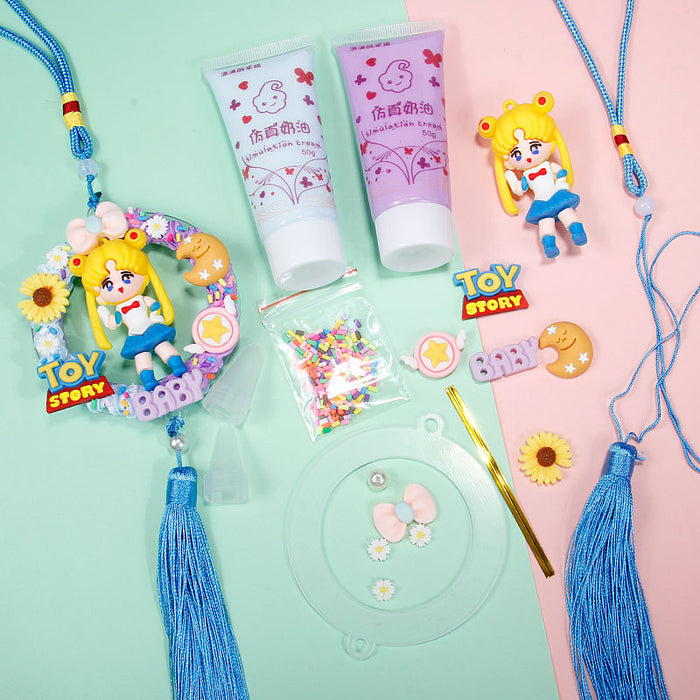 Wholesale Children's Handmade DIY Cream Glue Wreath Material Pack Hanging Toys (M) JDC-DIY-Miaojia002