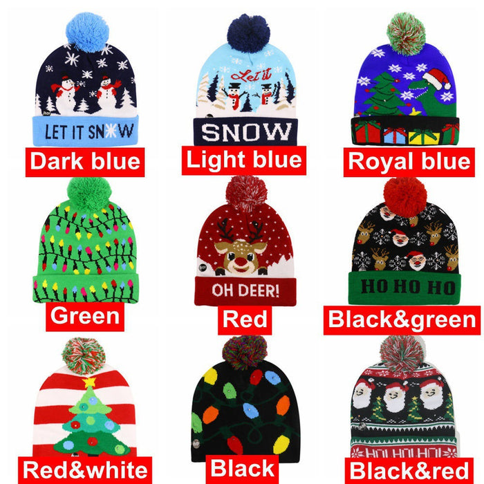 Wholesale Hat Acrylic Christmas Kids Santa Elk Knitting MOQ≥2 JDC-FH-WJX002