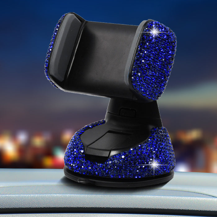 Wholesale Car Accessories Rhinestone ABS Mobile Phone Holder Suction Cup Dashboard Center Console Navigation Mount MOQ≥2 JDC-CA-DiPN001
