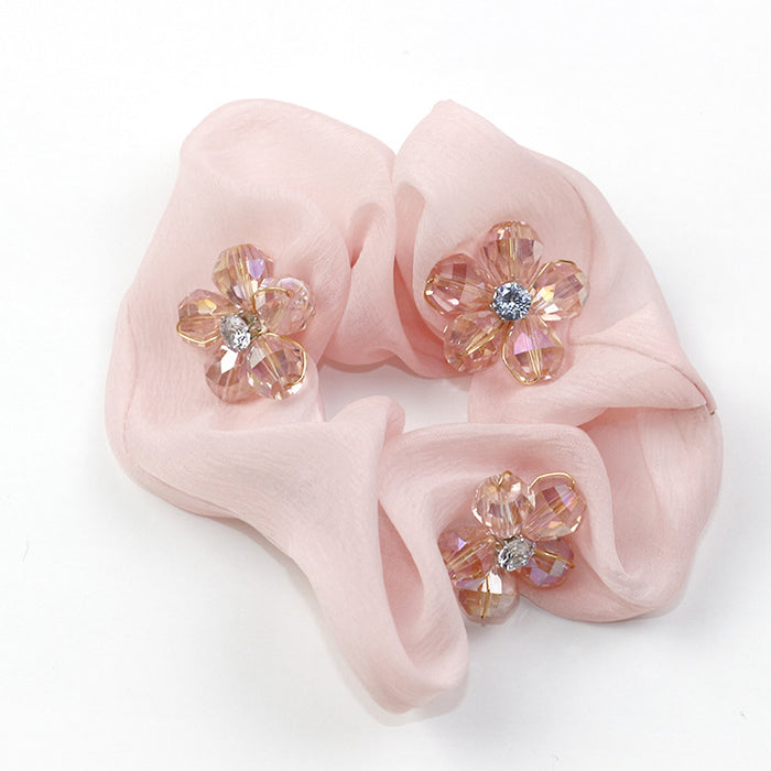 SCRUNCHIES DE PEDIO MÁS VEDIDO Sense Premium Beautiful Crystal Beads Flower JDC-HS-HMXS009