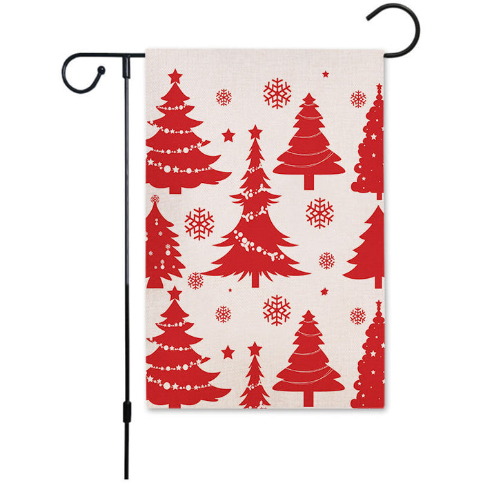 Wholesale Decorative Christmas Garden Flag Linen Double Sided Digital Printing JDC-DCN-Yiyang005
