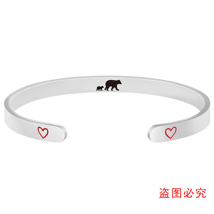 Wholesale Stainless Steel Bracelet Love Bear Titanium Steel Bracelet MOQ≥2 JDC-BT-GangGu014