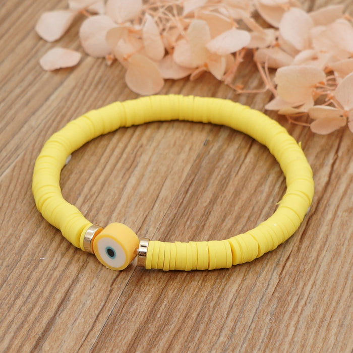 Wholesale geometric candy color Clay bead bracelet  JDC-BT-YuX009